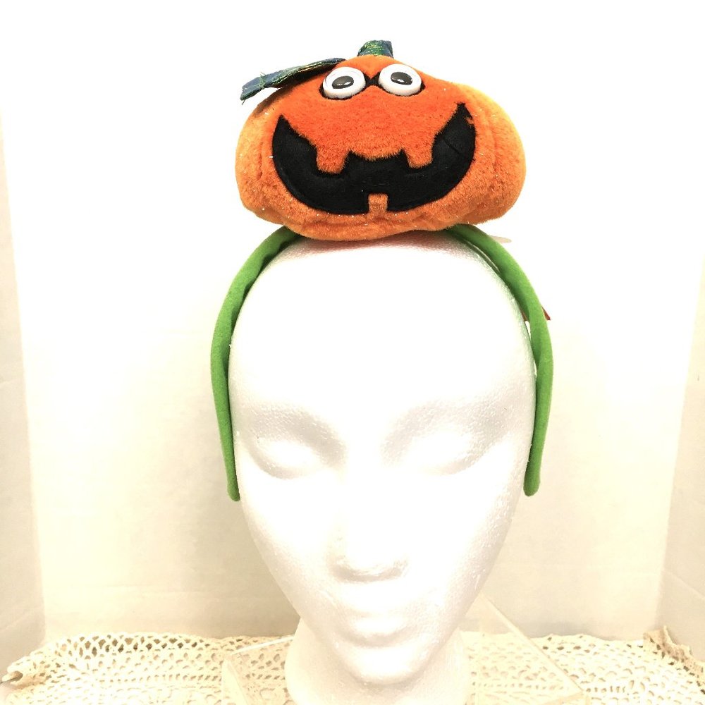Pumpkin Plushie on Headband by Russ Vintage Y2K NWT NOS